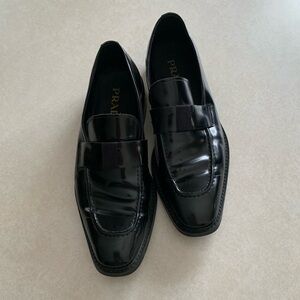 Men's Glossy Black Slip-On Loafers